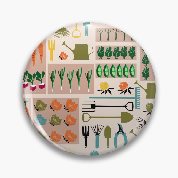 Item preview, Cute Garden Plot with vegetables, flowers and garden tools designed and sold by kapotka.