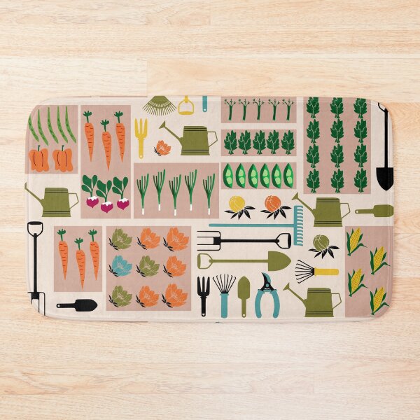 Item preview, Cute Garden Plot with vegetables, flowers and garden tools designed and sold by kapotka.