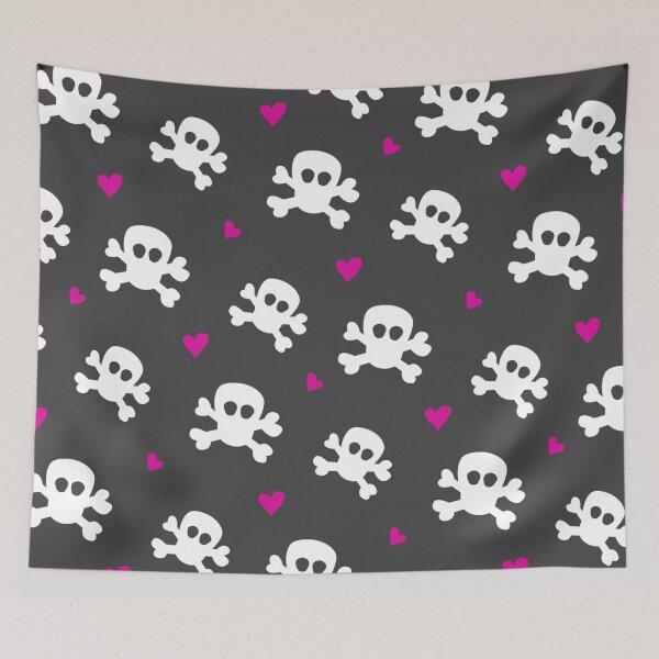 Item preview, Skull and Hearts Pattern designed and sold by sassav8.