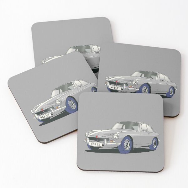 Aperçu de l'œuvre MGB GT en gris créée et vendue par Webazoot Industries - Car Art.