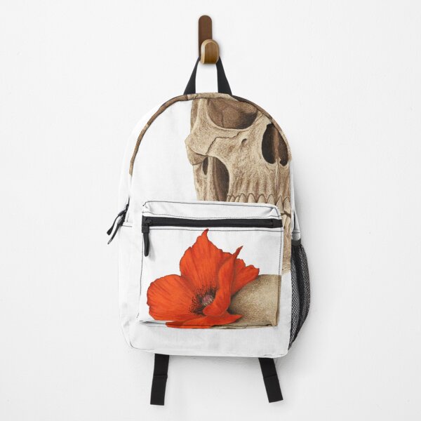 Item preview, Poppy Flower Anatomical Skull designed and sold by pinochle.