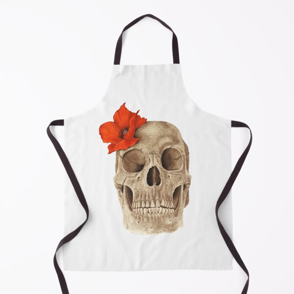 Item preview, Poppy Flower Anatomical Skull designed and sold by pinochle.