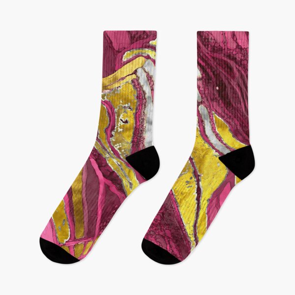 Item preview, Abstract painting, lines, stripes, dots, spots, gold, silver, pink designed and sold by Svitac.