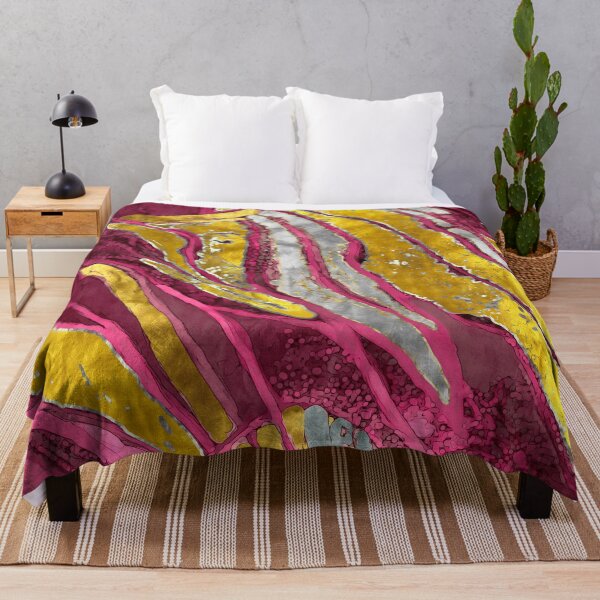 Item preview, Abstract painting, lines, stripes, dots, spots, gold, silver, pink designed and sold by Svitac.