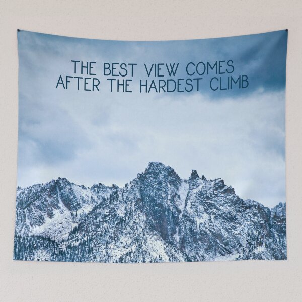 Item preview, Inspirational Quote Mountain Nature Scenery Photography Meditative designed and sold by sillyquestions.