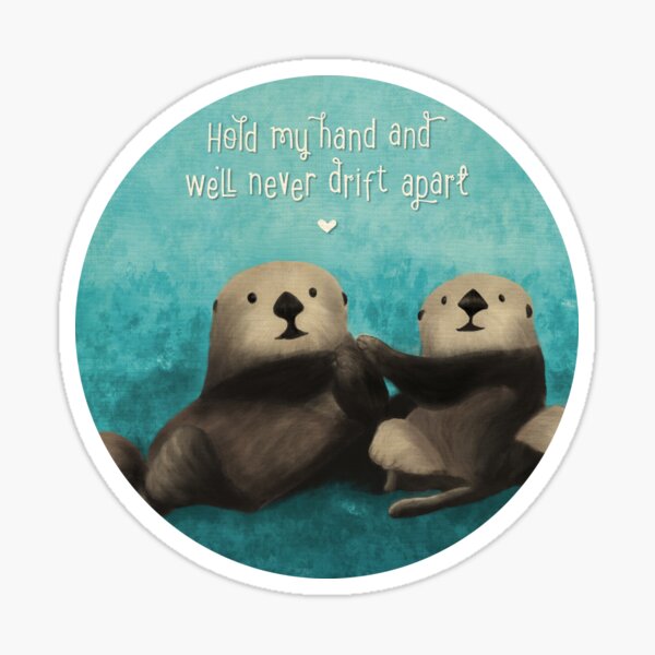 Sea Otters in Love Sticker