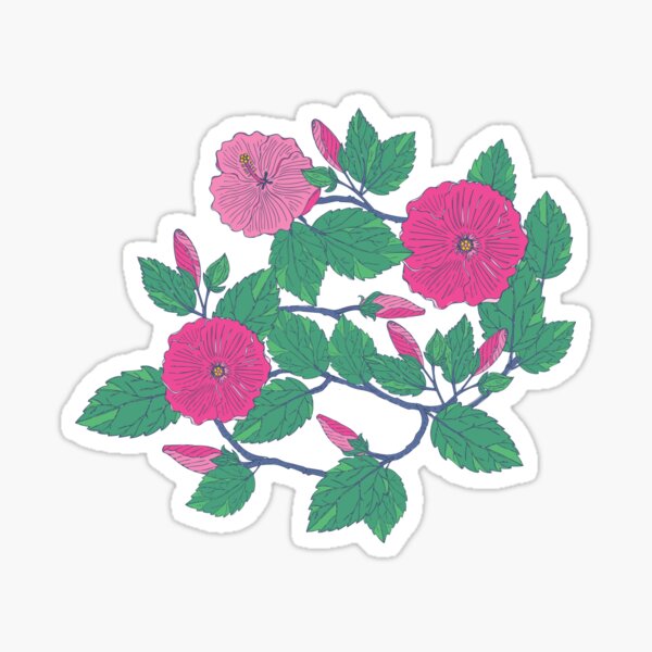 Item preview, Pink Hibiscus Flowers designed and sold by Jacqueline Hurd.