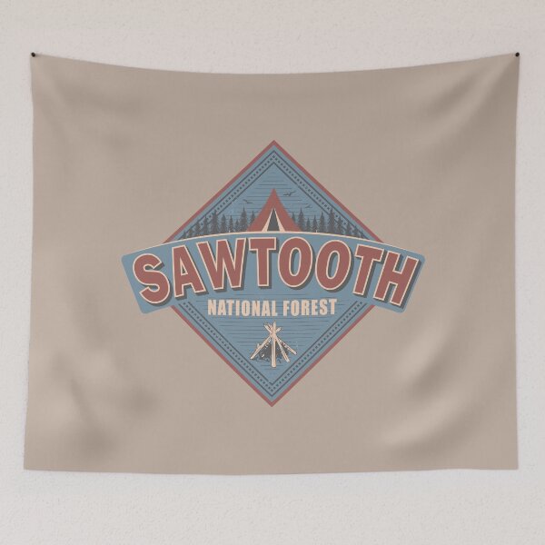 Item preview, Sawtooth National Forest Idaho Vintage US Camping Design designed and sold by CynthiaGraphics.