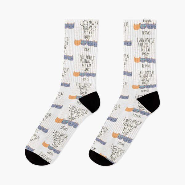 Item preview, I will only be talking to my cat today | crazy cat person  designed and sold by Vicsdesignsart.