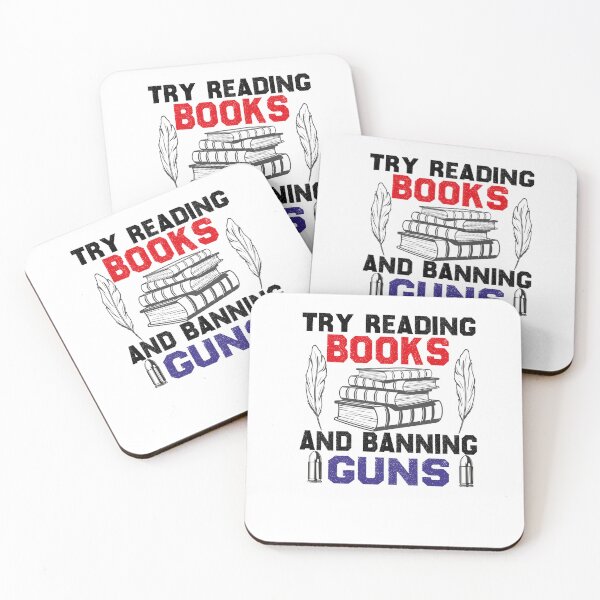 Item preview,  Reading Books And Banning Guns, Book Lover's Gift designed and sold by Kitten2220.