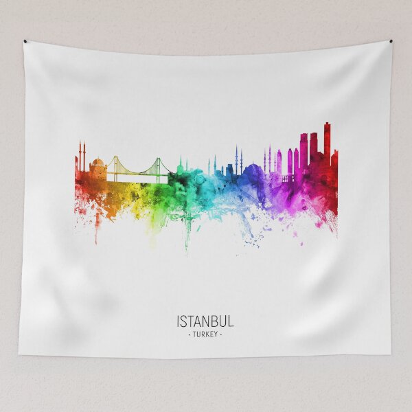 Artikelvorschau, Istanbul Turkey Skyline entworfen und verkauft von ArtPrints.