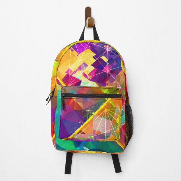 Item preview, Meeting point geometric rainbow abstract art designed and sold by stuukstly.