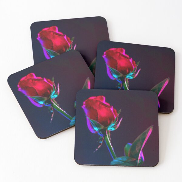 Item preview, Simple Red Rose Pixel Look Nightlife Neon led look street vintage Style designed and sold by Shirtilike.