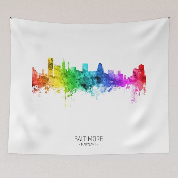 Item preview, Baltimore Maryland Skyline designed and sold by ArtPrints.