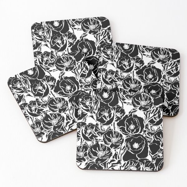 Item preview, RETRO Black Vintage Swirly Floral Pattern Art - Elegant Background Floral Romantic Wallpaper Pattern Art designed and sold by MrGiftee.