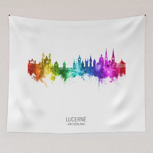 Item preview, Lucerne Switzerland Luzern Skyline designed and sold by ArtPrints.
