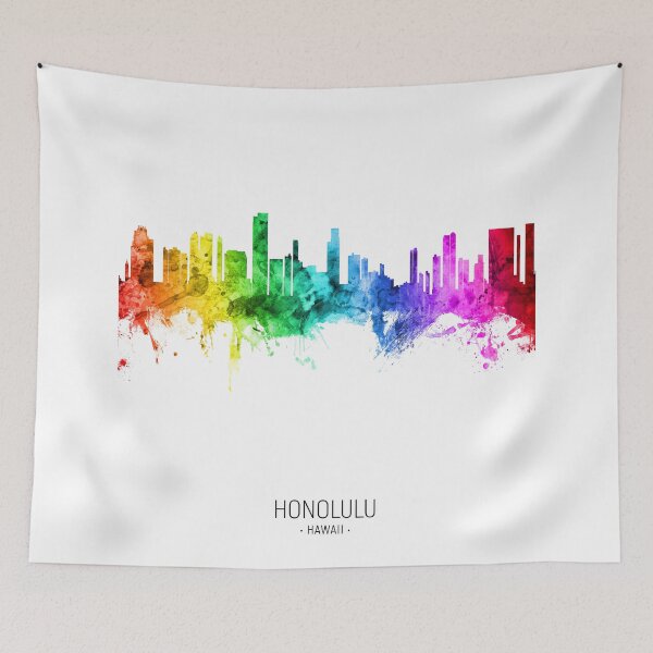 Item preview, Honolulu Hawaii Skyline designed and sold by ArtPrints.