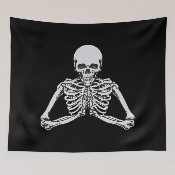 Item preview, Now I Lay Me Down To Sleep (Praying Skeleton-white) designed and sold by BluenoseArt.