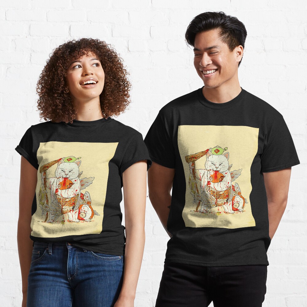 gato manga japones Camiseta clásica