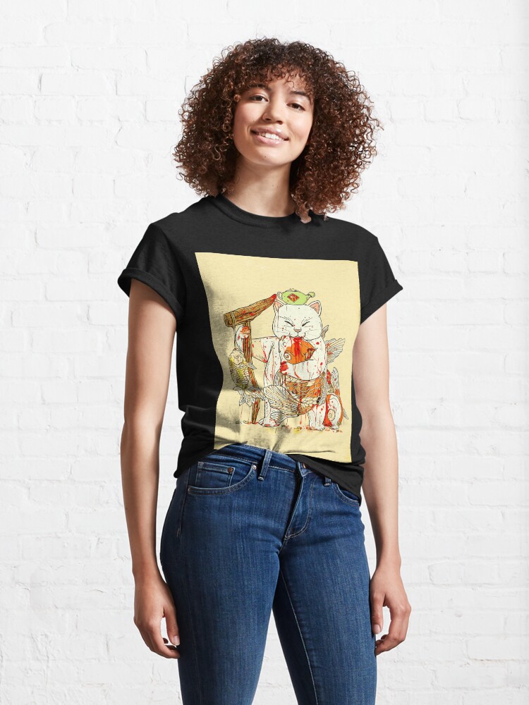 Vista alternativa de Camiseta clásica gato manga japones