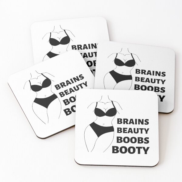 Item preview, Brains beauty boobs booty - Funny sexy and smart curvy woman designed and sold by pixxart.
