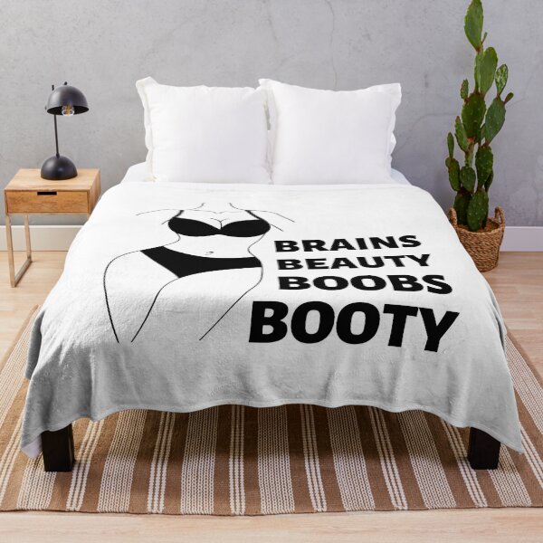 Item preview, Brains beauty boobs booty - Funny sexy and smart curvy woman designed and sold by pixxart.