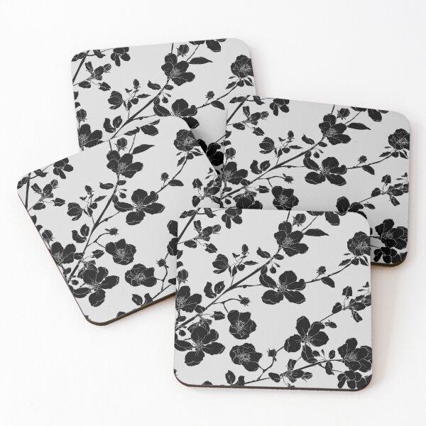 Item preview, Romantic Swirls - Black Vintage Swirly Floral Pattern Art - Elegant Background Floral Wallpaper Pattern Art designed and sold by MrGiftee.