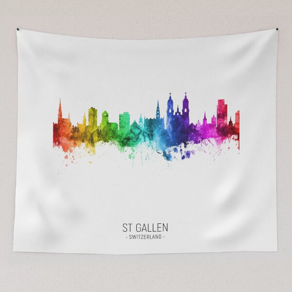 Item preview, St Gallen Switzerland Skyline designed and sold by ArtPrints.