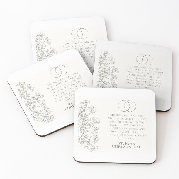 Item preview, St John Chrysostom Husband and Wife Quote designed and sold by One-In-Essence.