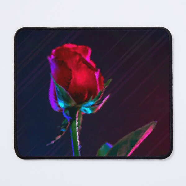 Item preview, Red Rose Pixel Look Nightlife Purple Neon LED Style designed and sold by Shirtilike.