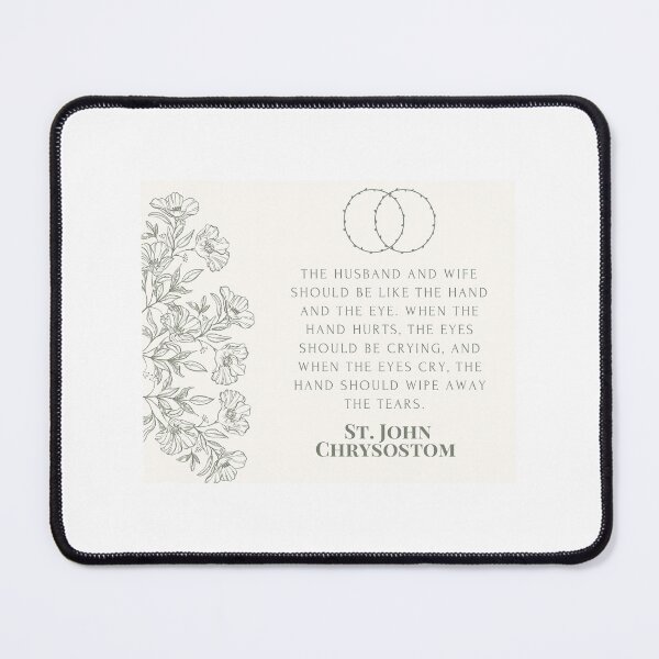 Item preview, St John Chrysostom Husband and Wife Quote designed and sold by One-In-Essence.
