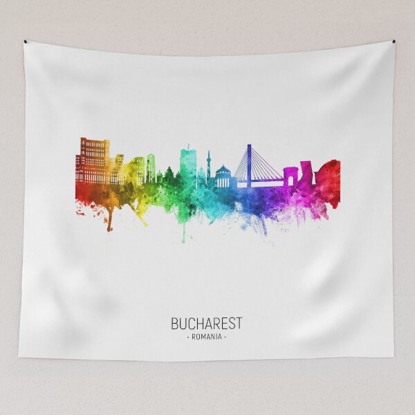 Item preview, Bucharest Romania Skyline designed and sold by ArtPrints.