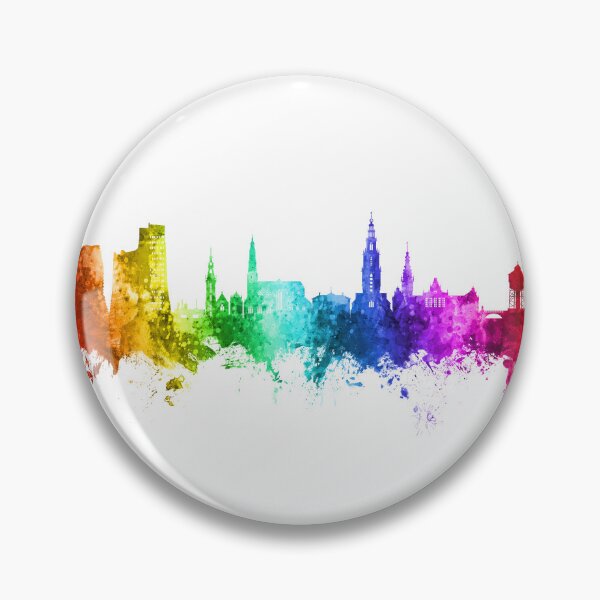 Item preview, Groningen The Netherlands Skyline designed and sold by ArtPrints.