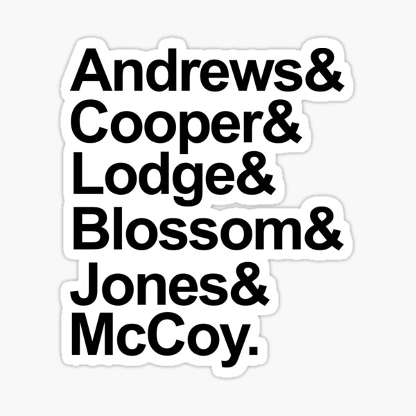 Riverdale Names Stickers | Redbubble