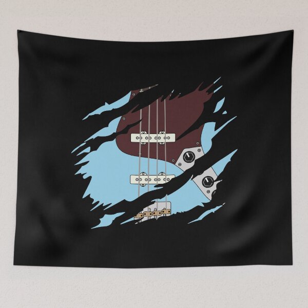 Item preview, Ripped Bass Guitar J-Style Blue Color designed and sold by nightsworthy.