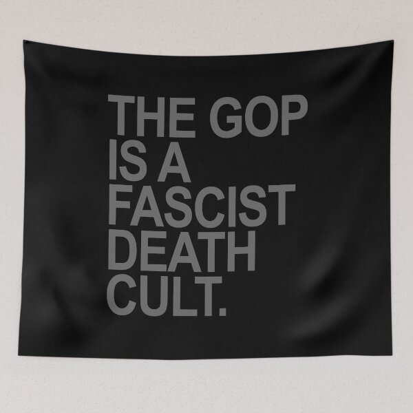 Item preview, The GOP is a FASCIST death cult - subtle gray designed and sold by Thelittlelord.