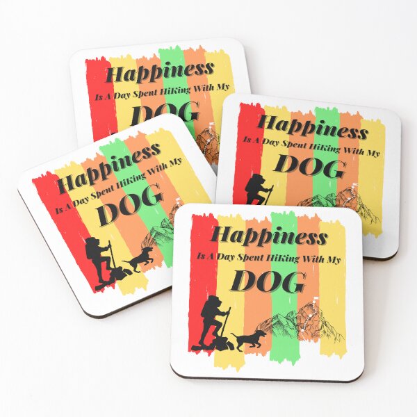 Item preview, HAPPINESS IS A DAY SPENT HIKING WITH MY DOG designed and sold by Teetawatshop.