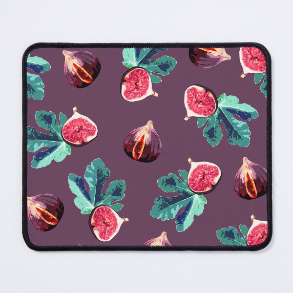 Item preview, Fig and Fig Leaf Pop Art Style Pattern - Fun Fruit Pattern Purple designed and sold by inkandmoth.