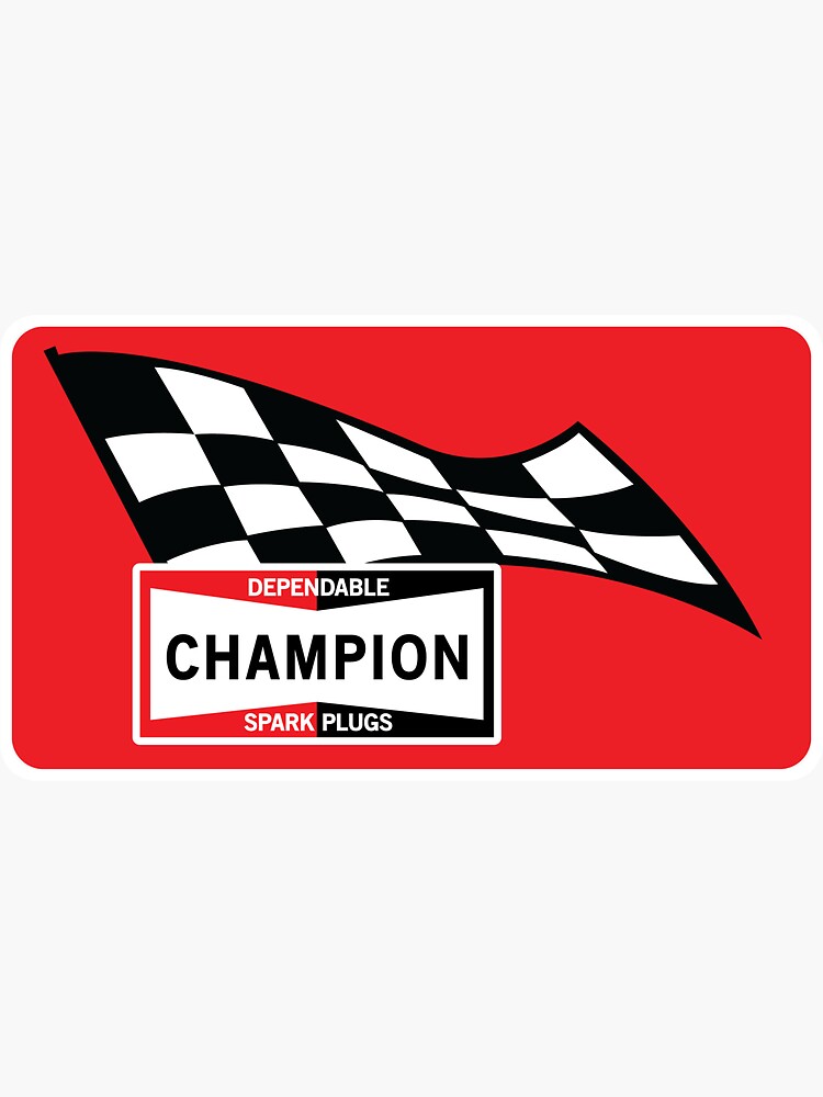 Thumbnail 3 of 3, Sticker, Vintage Champion Spark Plugs sticker design designed and sold by VintageSpeed67.