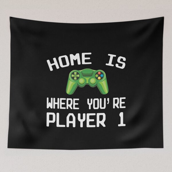 Item preview, Home Is Where You're Player 1 Gamer Gaming Couple Family designed and sold by ZiesMerch.