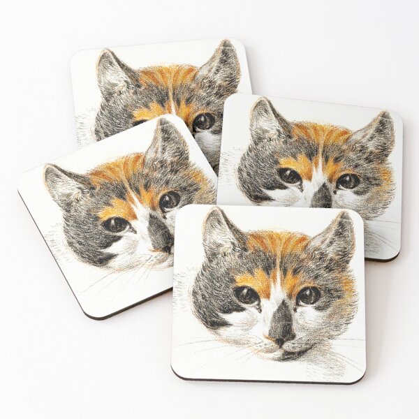 Item preview, Head Of A Calico Cat With Open Eyes designed and sold by TheArtShop0528.