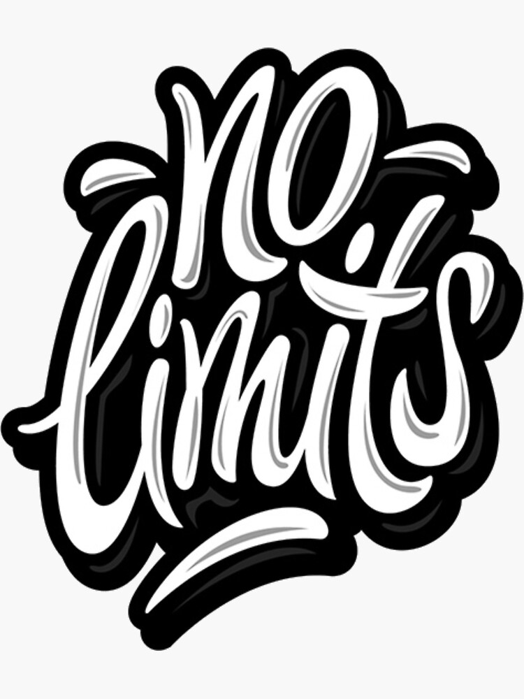 "no limits design new" Sticker for Sale by masoudowichi Redbubble