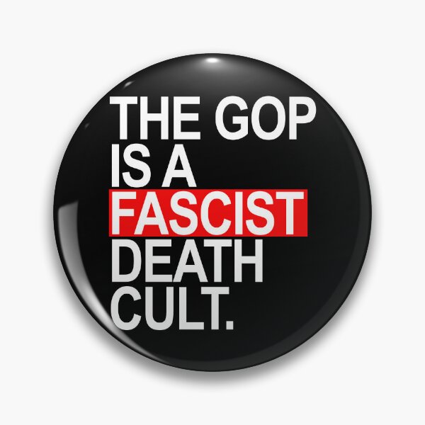 Item preview, The GOP is a FASCIST death cult - white red box designed and sold by Thelittlelord.