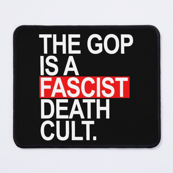 Item preview, The GOP is a FASCIST death cult - white red box designed and sold by Thelittlelord.