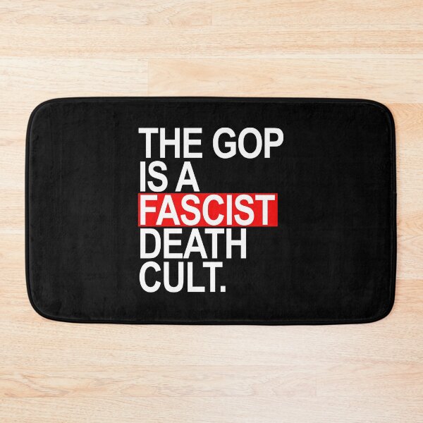 Item preview, The GOP is a FASCIST death cult - white red box designed and sold by Thelittlelord.