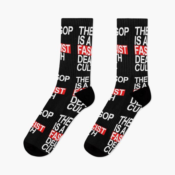 Item preview, The GOP is a FASCIST death cult - white red box designed and sold by Thelittlelord.