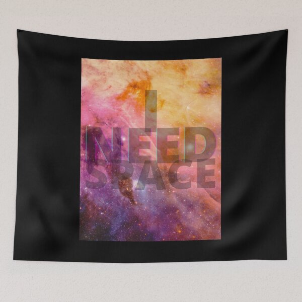 Item preview, I Need Space - Orange, Pink, Purple Galaxy designed and sold by Quirkdom.