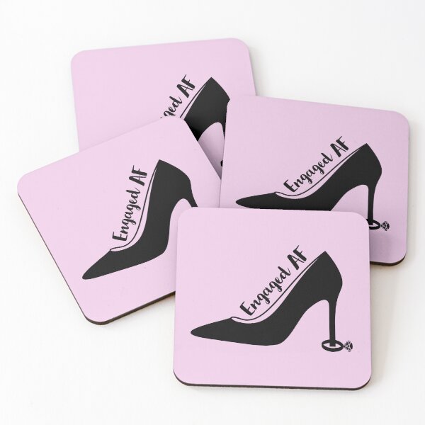 Item preview, Engaged AF For Bride to Be and Bachelorette Heel/Pump/Stiletto With Diamond Engagement Ring designed and sold by SteamParliament.