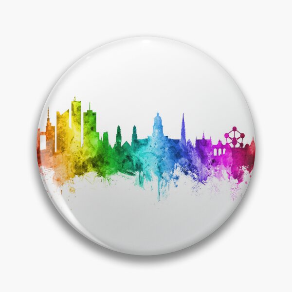 Item preview, Brussels Belgium Skyline designed and sold by ArtPrints.