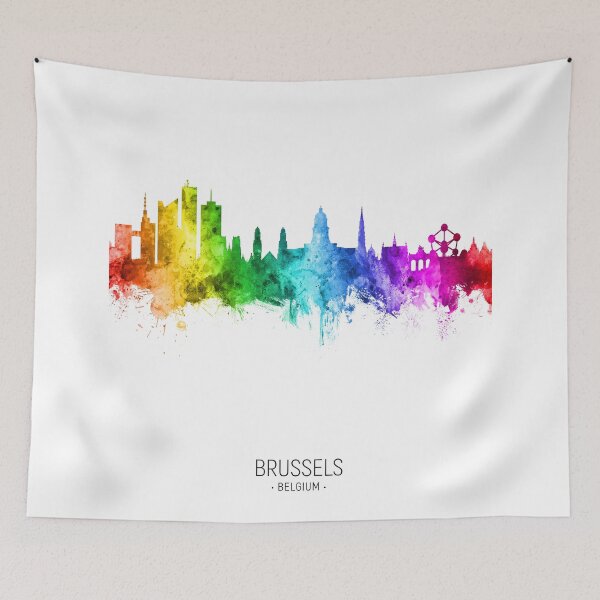 Item preview, Brussels Belgium Skyline designed and sold by ArtPrints.